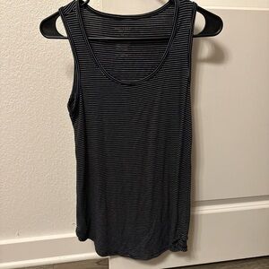 Arizona Jean Company Black and White Striped Tank Top